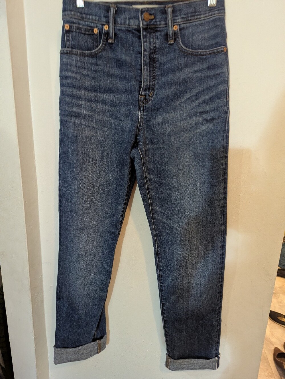 Madewell NWOT Coldbrook Wash Old School Classic Straight Leg Super Stretch Jeans